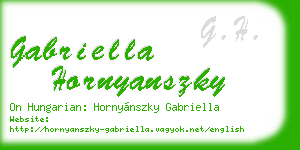 gabriella hornyanszky business card