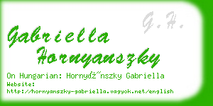 gabriella hornyanszky business card